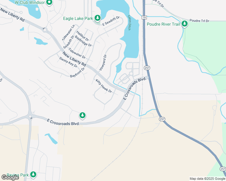 map of restaurants, bars, coffee shops, grocery stores, and more near 170 Kitty Hawk Drive in Windsor