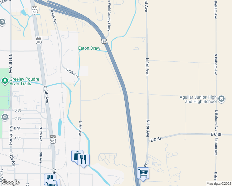 map of restaurants, bars, coffee shops, grocery stores, and more near in Garden City