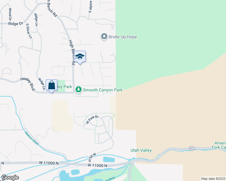 map of restaurants, bars, coffee shops, grocery stores, and more near 1279 Cedar Mountain Circle in Alpine