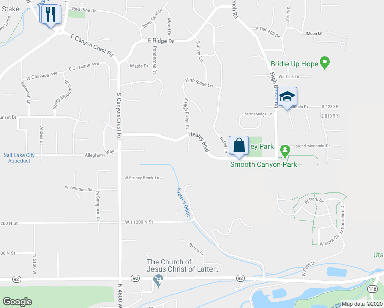 map of restaurants, bars, coffee shops, grocery stores, and more near 925 Healey Court in Alpine