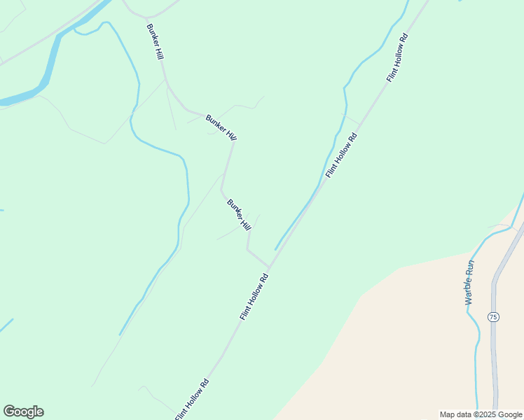 map of restaurants, bars, coffee shops, grocery stores, and more near 150 Bunker Hill in Honey Grove