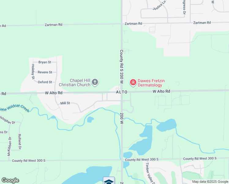 map of restaurants, bars, coffee shops, grocery stores, and more near 2106 County Road W 250 South in Kokomo