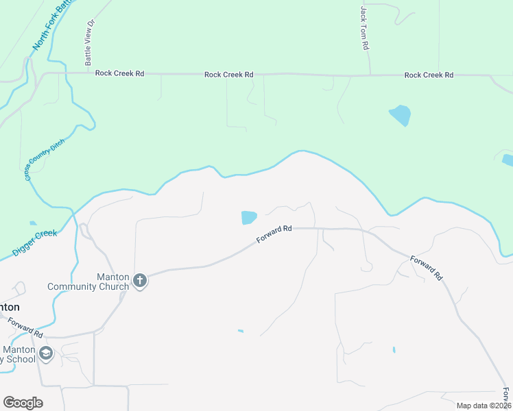 map of restaurants, bars, coffee shops, grocery stores, and more near 31636 Forwards Mill Road in Manton