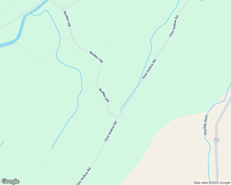 map of restaurants, bars, coffee shops, grocery stores, and more near 150 Bunker Hill in Honey Grove