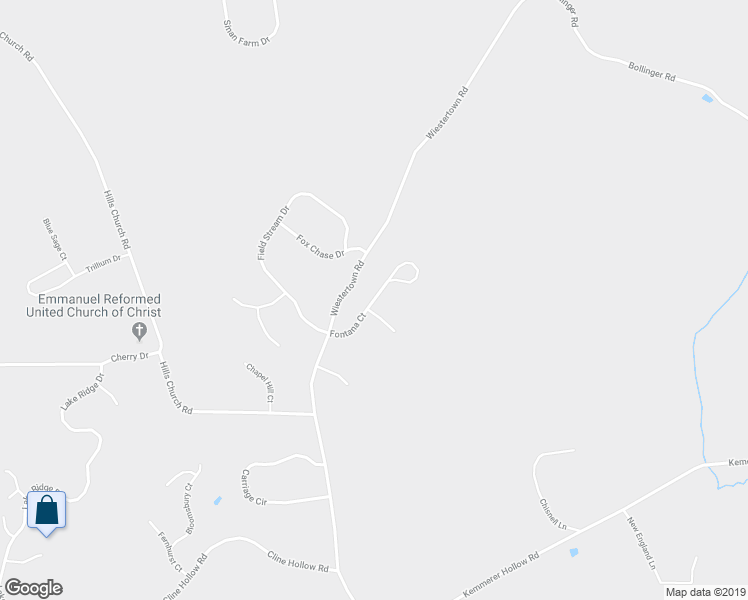 map of restaurants, bars, coffee shops, grocery stores, and more near Fontana Court in Murrysville