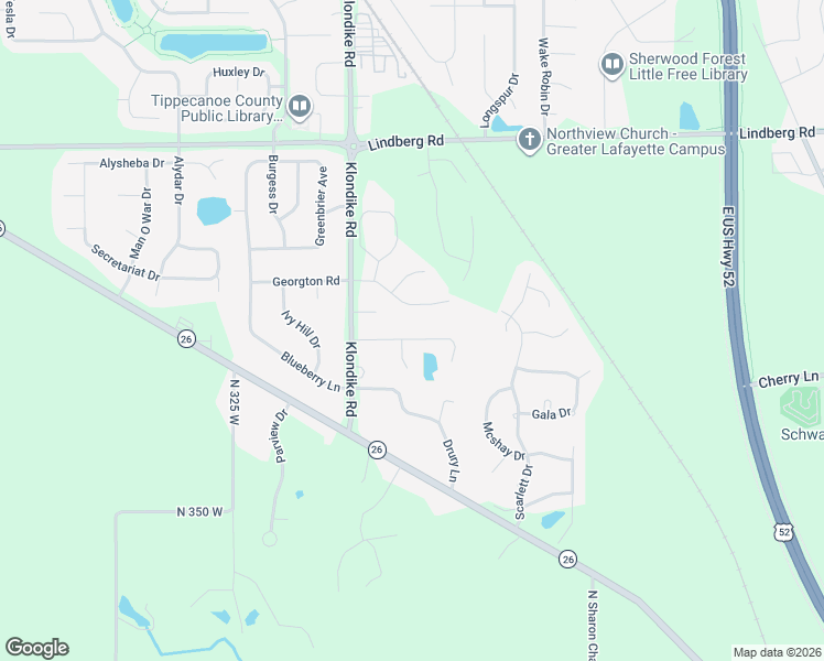 map of restaurants, bars, coffee shops, grocery stores, and more near 206 East Pine Avenue in West Lafayette