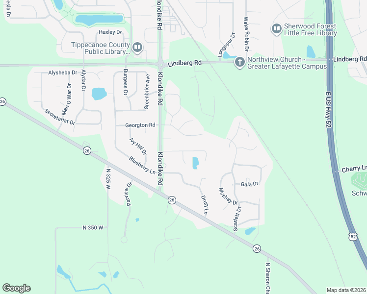 map of restaurants, bars, coffee shops, grocery stores, and more near 206 East Pine Avenue in West Lafayette