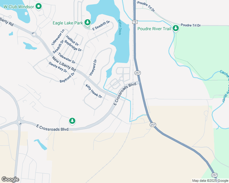 map of restaurants, bars, coffee shops, grocery stores, and more near 2177 Cape Hatteras Drive in Windsor