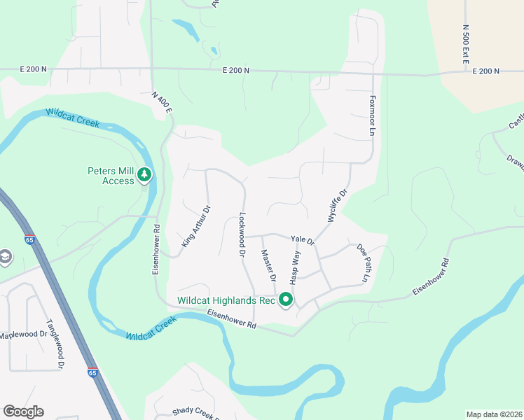 map of restaurants, bars, coffee shops, grocery stores, and more near 4502 East Foxmoor Lane in Lafayette