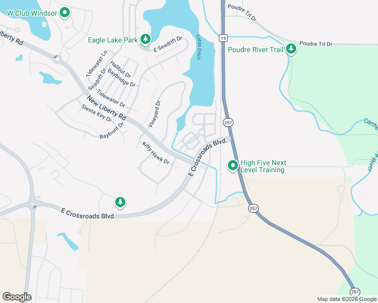 map of restaurants, bars, coffee shops, grocery stores, and more near 2177 Cape Hatteras Drive in Windsor