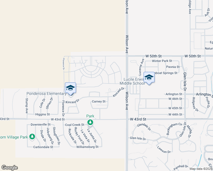 map of restaurants, bars, coffee shops, grocery stores, and more near 3034 Donatello Street in Loveland