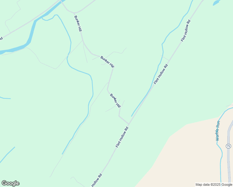 map of restaurants, bars, coffee shops, grocery stores, and more near 230 Bunker Hill Road in Honey Grove