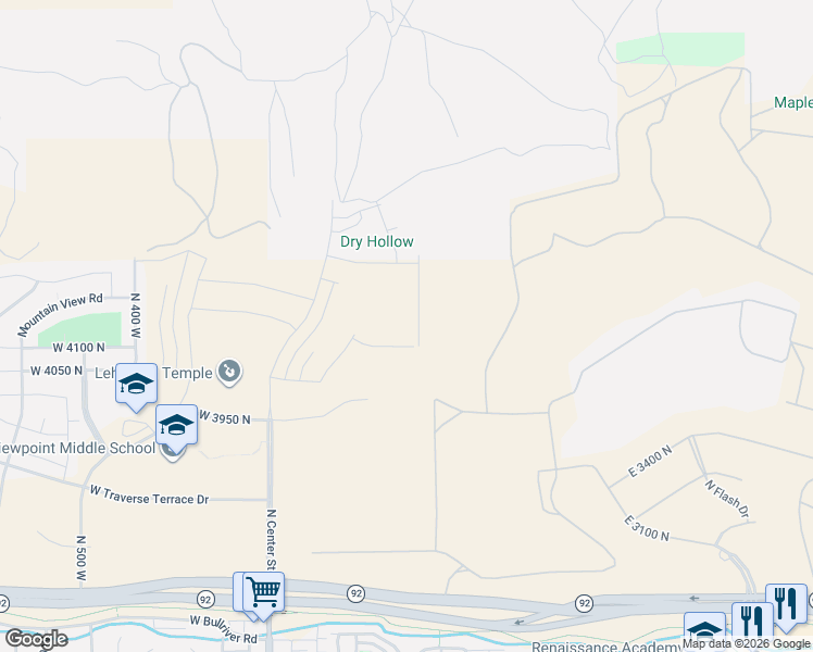 map of restaurants, bars, coffee shops, grocery stores, and more near in Lehi