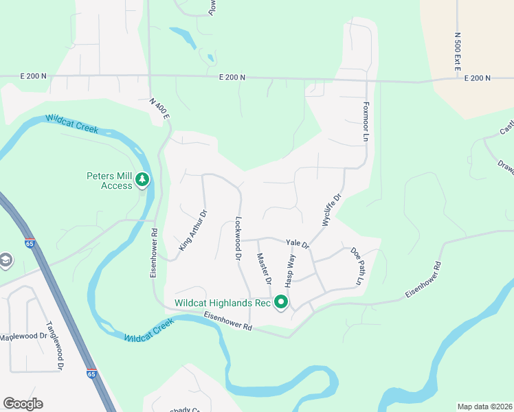 map of restaurants, bars, coffee shops, grocery stores, and more near 4502 East Foxmoor Lane in Lafayette