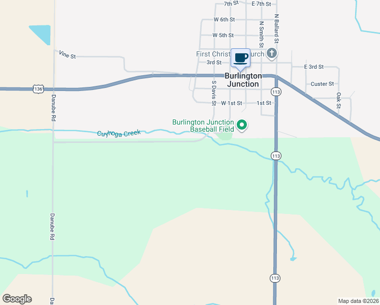 map of restaurants, bars, coffee shops, grocery stores, and more near in Burlington Junction