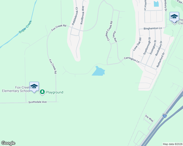 map of restaurants, bars, coffee shops, grocery stores, and more near 3305 Carrington Lane in Bloomington