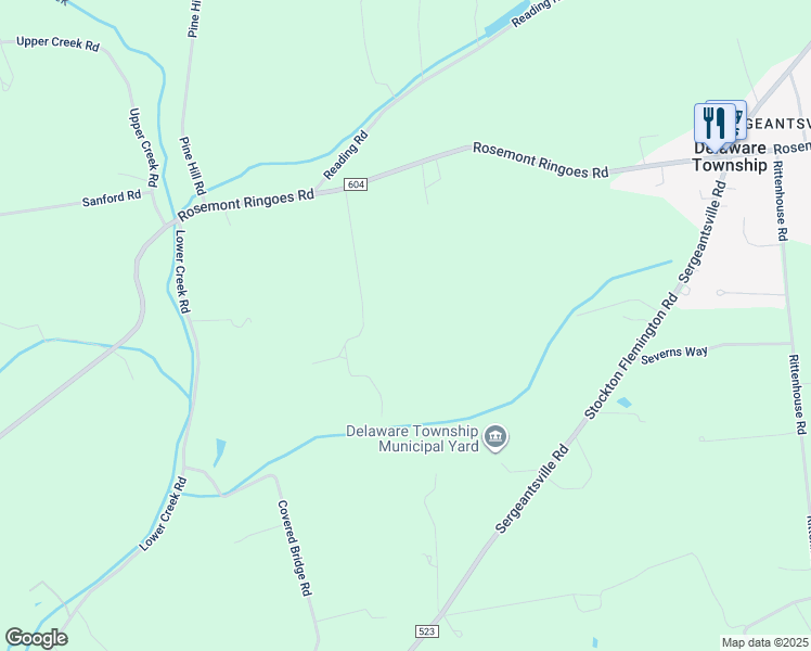 map of restaurants, bars, coffee shops, grocery stores, and more near 679 Rosemont Ringoes Road in Stockton