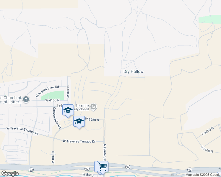 map of restaurants, bars, coffee shops, grocery stores, and more near 68 Talisman Avenue in Lehi