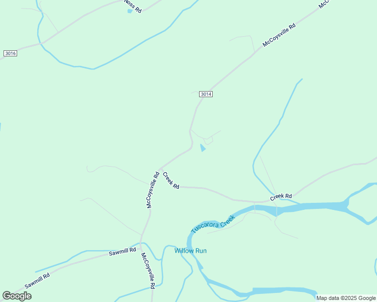 map of restaurants, bars, coffee shops, grocery stores, and more near McCoysville Road in Honey Grove