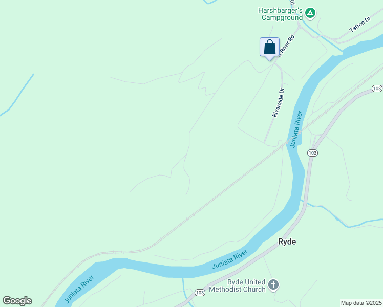 map of restaurants, bars, coffee shops, grocery stores, and more near 330 Riverview Drive in McVeytown