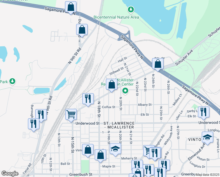 map of restaurants, bars, coffee shops, grocery stores, and more near 1914-1916 Schuyler Avenue in Lafayette