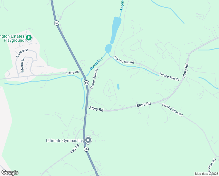 map of restaurants, bars, coffee shops, grocery stores, and more near 314 Colt Drive in Export