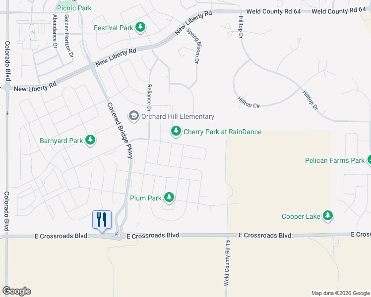 map of restaurants, bars, coffee shops, grocery stores, and more near 2056 Peach Blossom Drive in Windsor