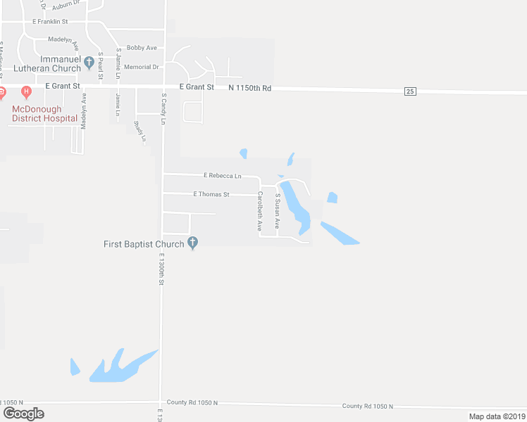 map of restaurants, bars, coffee shops, grocery stores, and more near 1324 Carolbeth Avenue in Macomb