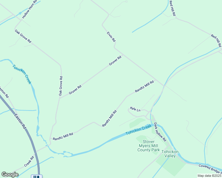 map of restaurants, bars, coffee shops, grocery stores, and more near 45 Gruver Road in Bucks County
