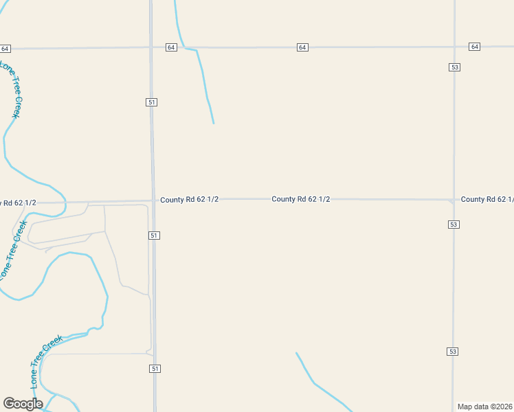 map of restaurants, bars, coffee shops, grocery stores, and more near 25354 County Road 62 1/2 in Greeley
