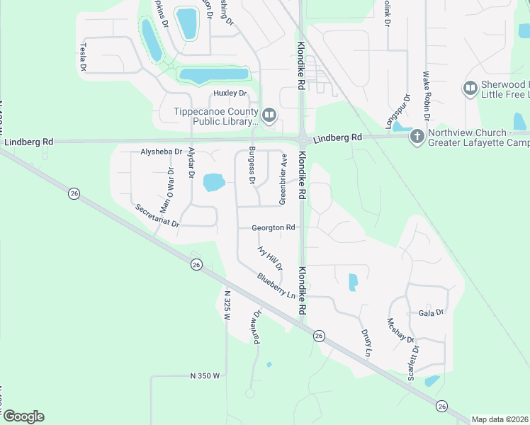 map of restaurants, bars, coffee shops, grocery stores, and more near 3018 Greenbrier Avenue in West Lafayette