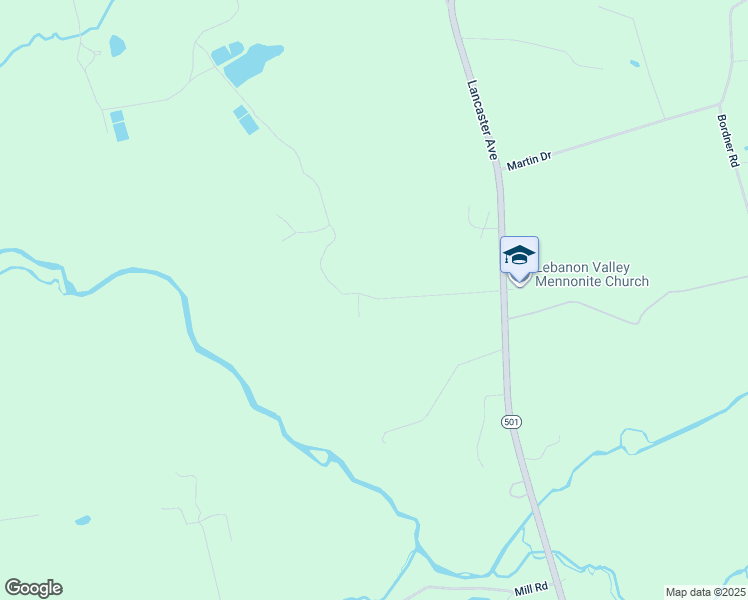 map of restaurants, bars, coffee shops, grocery stores, and more near 7830 Lancaster Ave in Myerstown