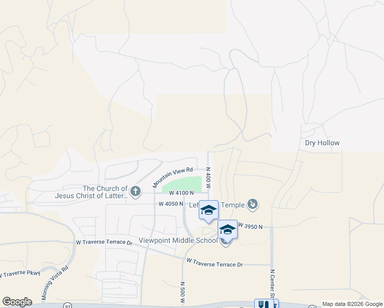 map of restaurants, bars, coffee shops, grocery stores, and more near 502 Autumn Hills Boulevard in Lehi
