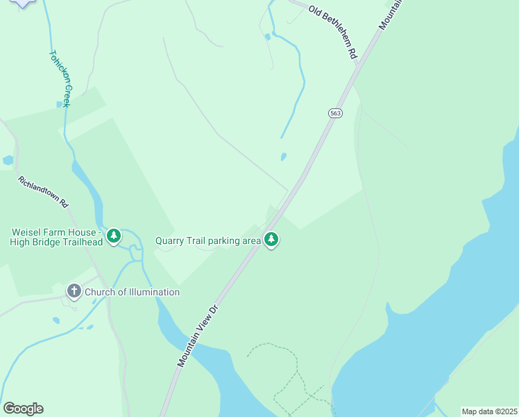 map of restaurants, bars, coffee shops, grocery stores, and more near 993 Camp Trail Road in Quakertown