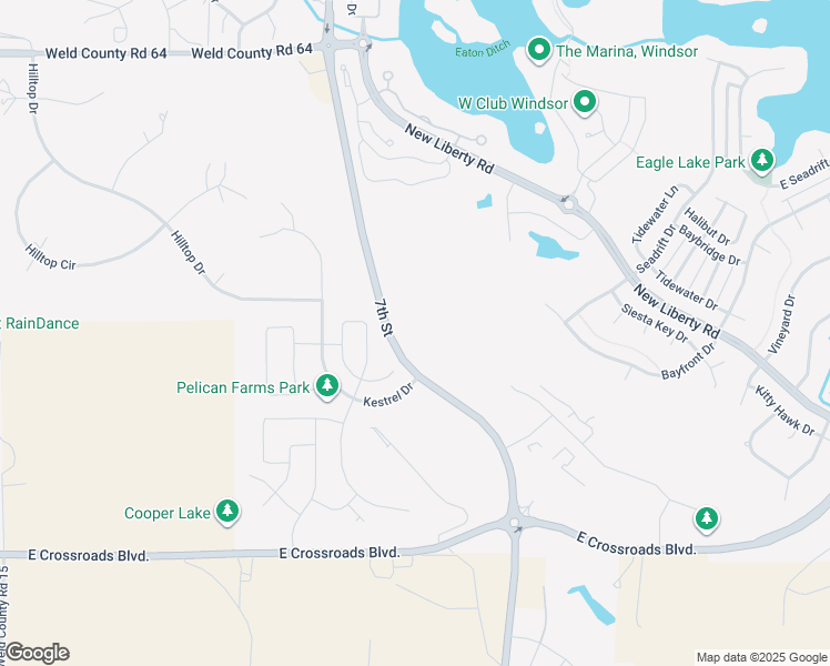 map of restaurants, bars, coffee shops, grocery stores, and more near 30518-30598 7th Street in Windsor