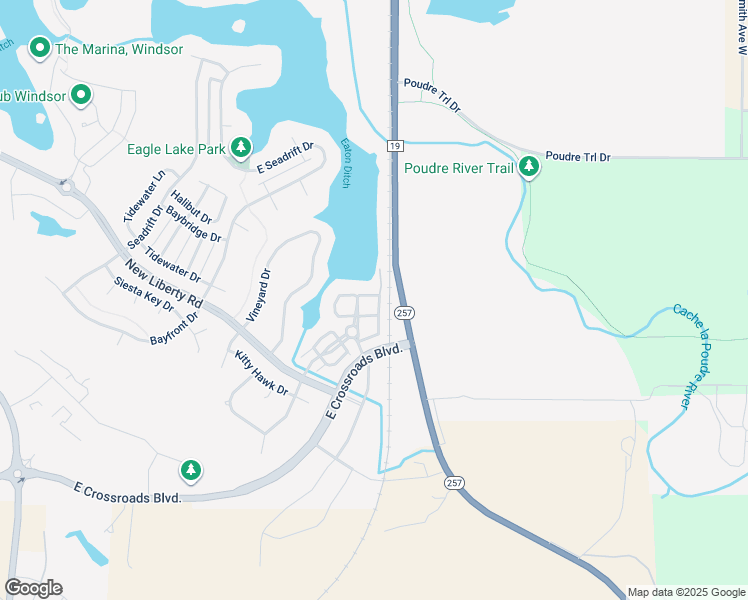 map of restaurants, bars, coffee shops, grocery stores, and more near 2149 Montauk Lane in Windsor