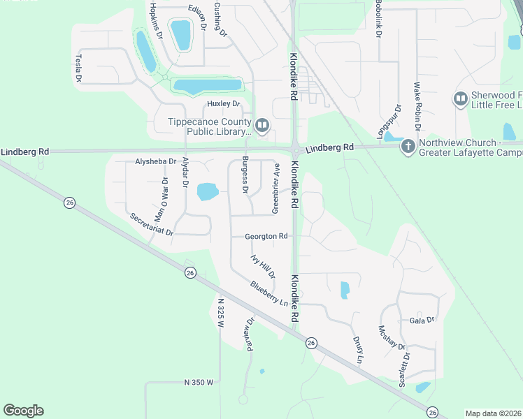 map of restaurants, bars, coffee shops, grocery stores, and more near 3018 Greenbrier Avenue in West Lafayette