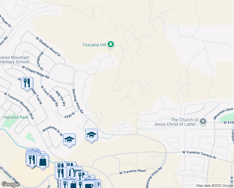 map of restaurants, bars, coffee shops, grocery stores, and more near 1473 West Autumn View Drive in Lehi