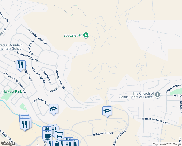map of restaurants, bars, coffee shops, grocery stores, and more near 1473 West Autumn View Drive in Lehi