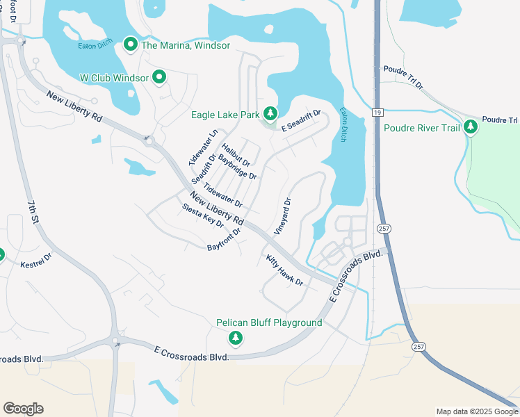 map of restaurants, bars, coffee shops, grocery stores, and more near 2009 Tidewater Court in Windsor