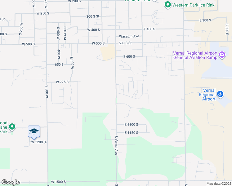 map of restaurants, bars, coffee shops, grocery stores, and more near 860 South Vernal Avenue in Vernal