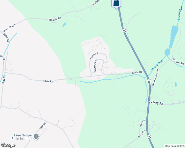 map of restaurants, bars, coffee shops, grocery stores, and more near 50 Murray Lane in Export