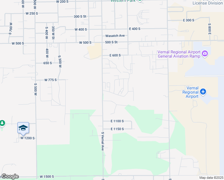 map of restaurants, bars, coffee shops, grocery stores, and more near 860 South 75 East in Vernal