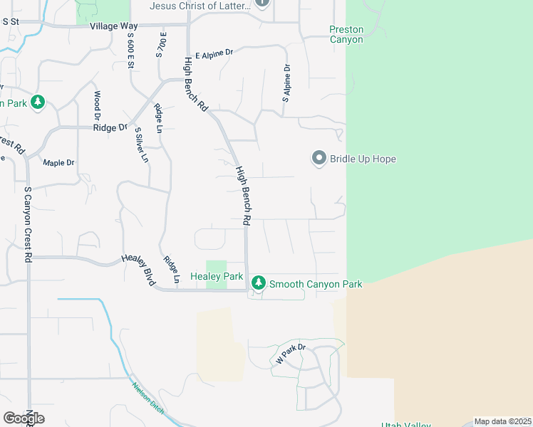 map of restaurants, bars, coffee shops, grocery stores, and more near 1085 East Mountain Drive in Alpine