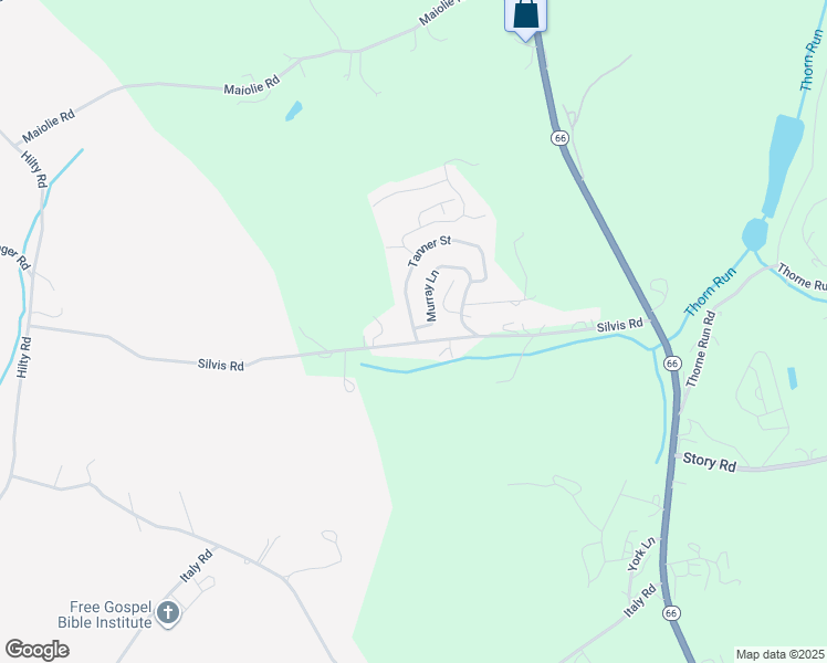 map of restaurants, bars, coffee shops, grocery stores, and more near 50 Murray Lane in Export