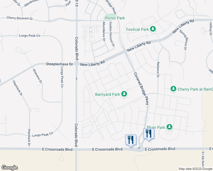 map of restaurants, bars, coffee shops, grocery stores, and more near 1787 Summer Bloom Drive in Windsor