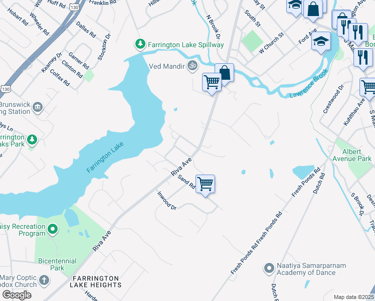 map of restaurants, bars, coffee shops, grocery stores, and more near 5 Orchard Avenue in Milltown