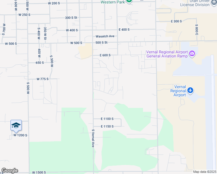 map of restaurants, bars, coffee shops, grocery stores, and more near 825 South 90 in Vernal