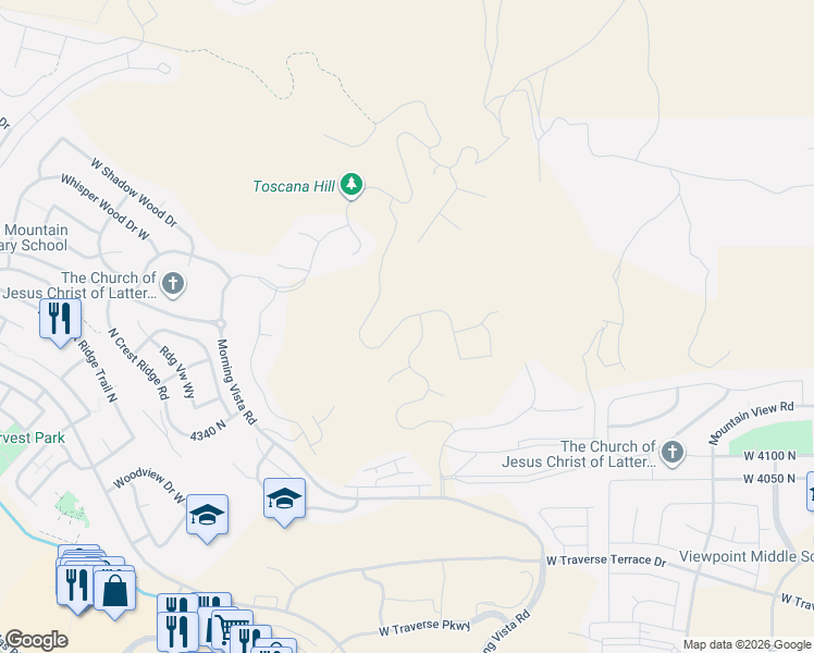 map of restaurants, bars, coffee shops, grocery stores, and more near 4746 Verona Court in Lehi