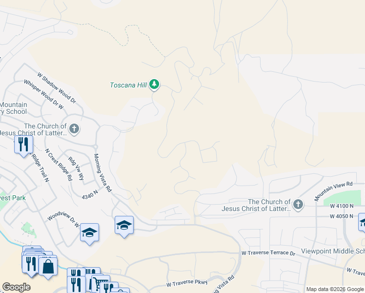 map of restaurants, bars, coffee shops, grocery stores, and more near 4746 Verona Court in Lehi